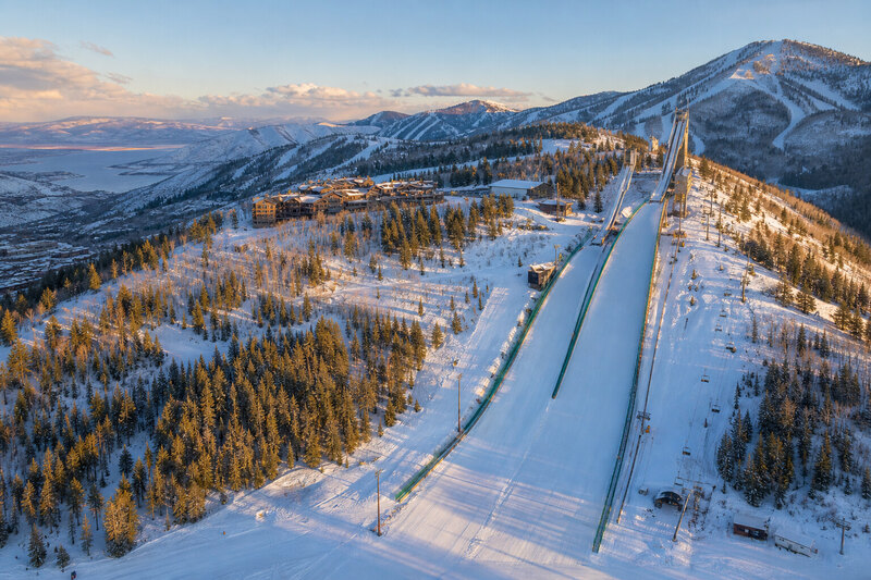 Aerial freestyle ski jump venue at Deer Valley