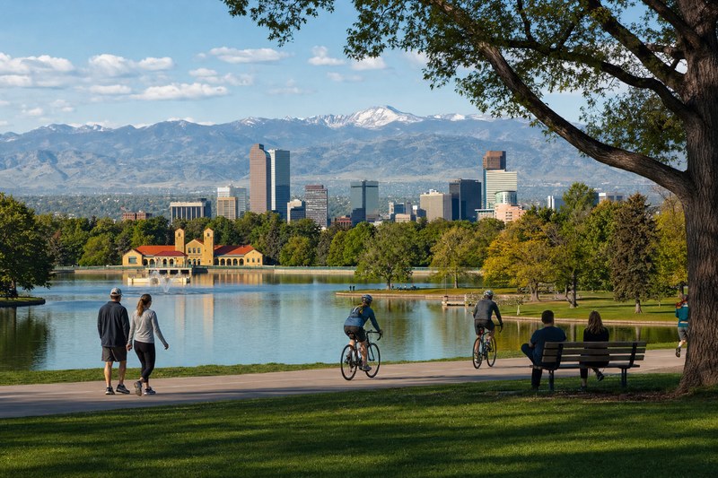 City Park lake and open lawns near Denver family attractions