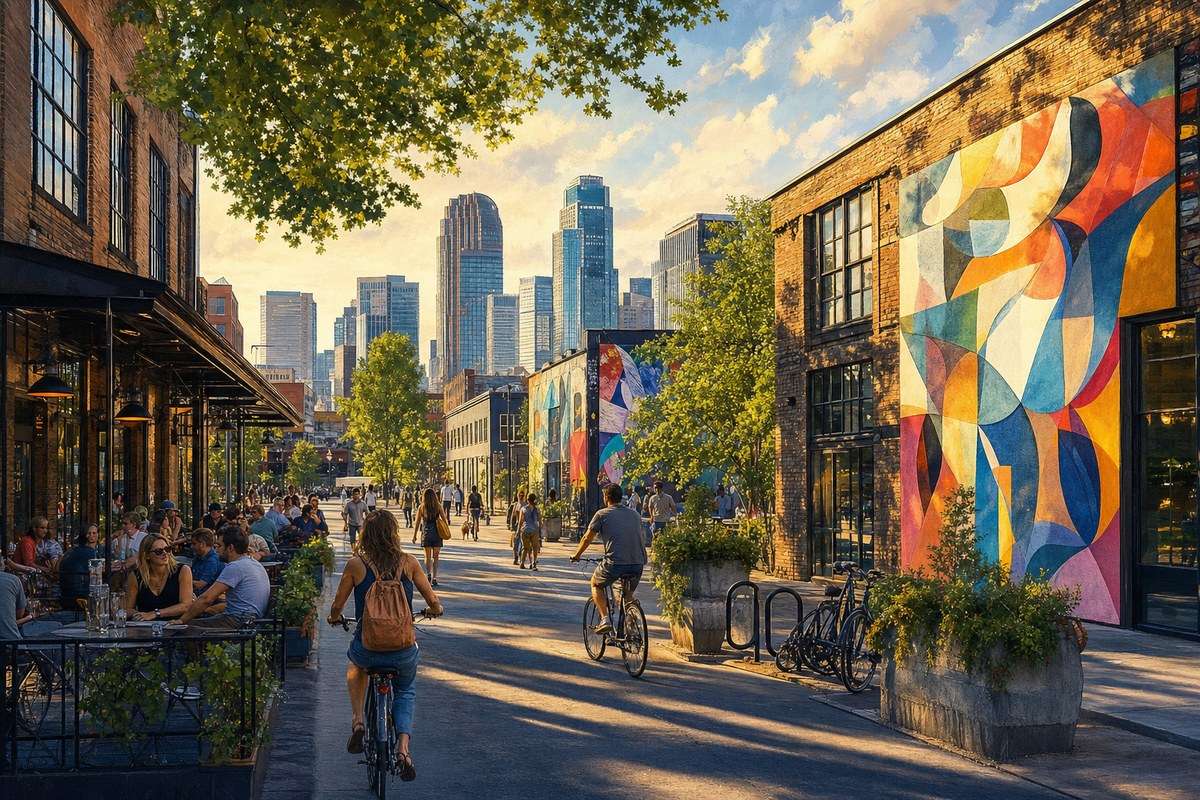 RiNo murals and converted warehouse buildings near Denver hotels and nightlife