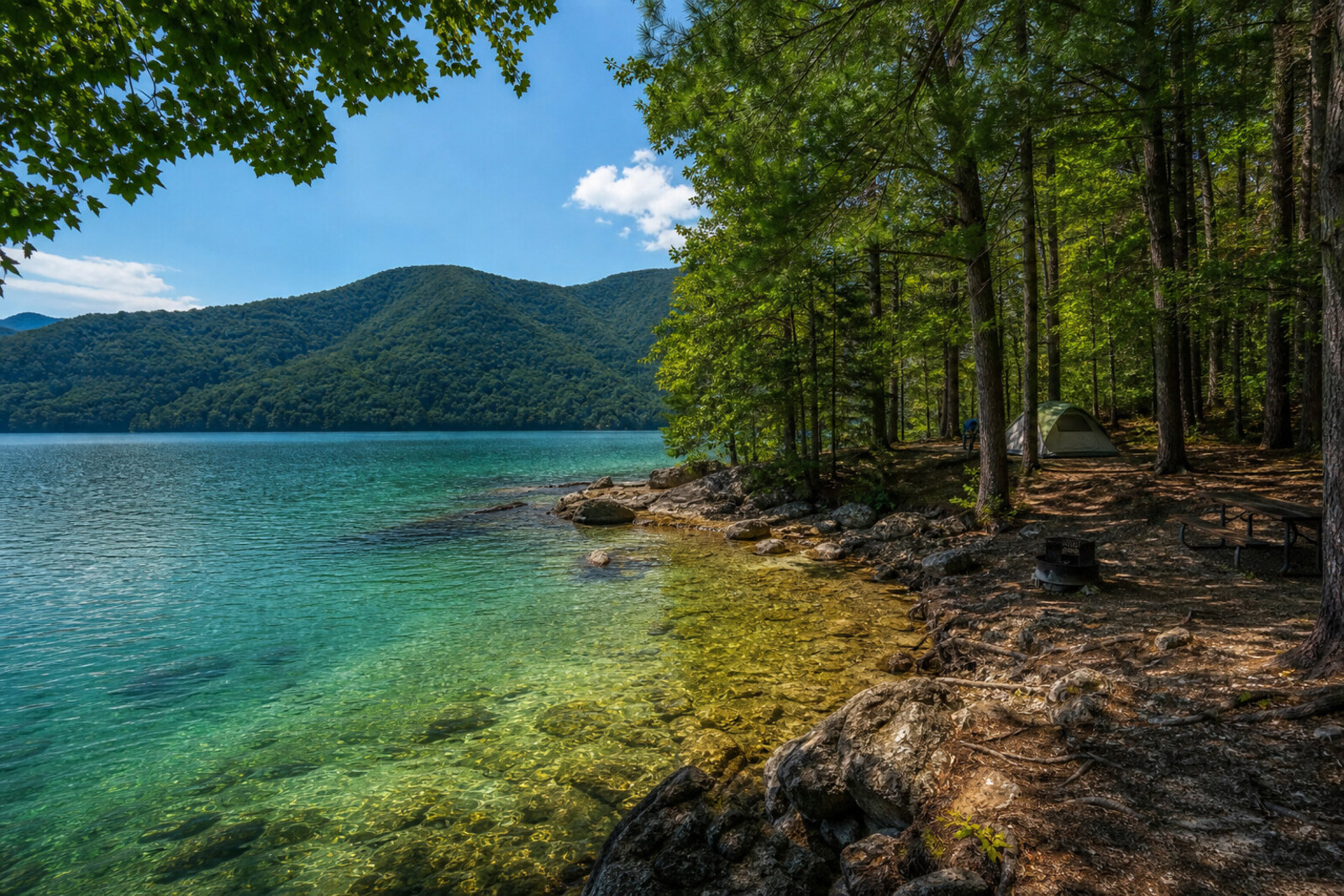Campground at Devils Fork State Park