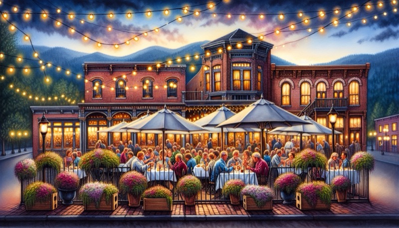 Outdoor dining in Durango