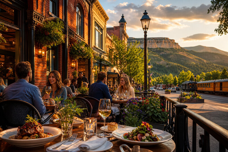 Outdoor dining in Durango