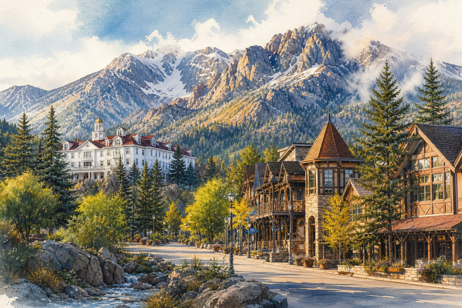 Estes Park weekend scene