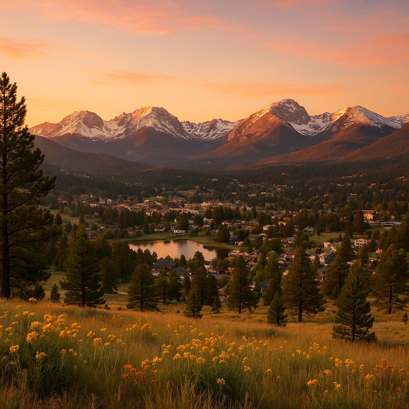 Estes Park lake-and-mountain setting for quieter stays