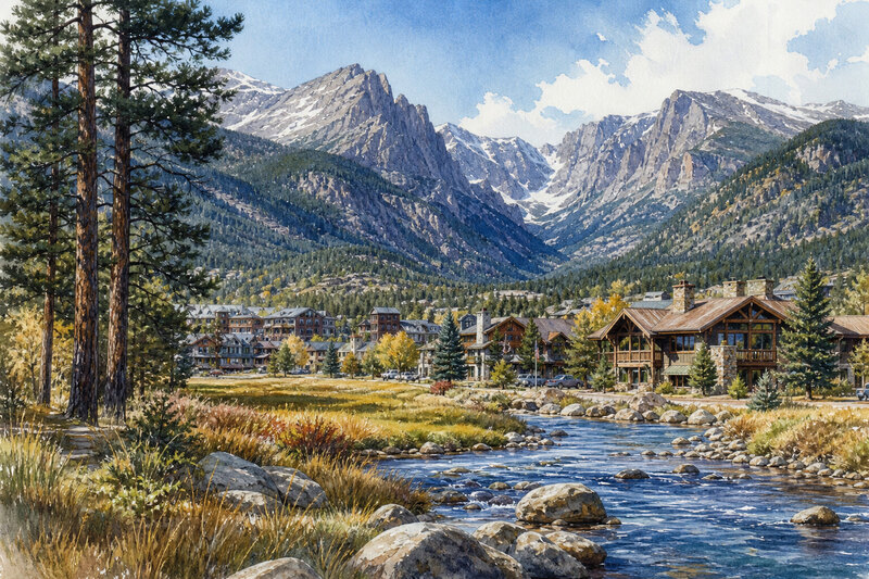 Rocky Mountain National Park overlook near Estes Park