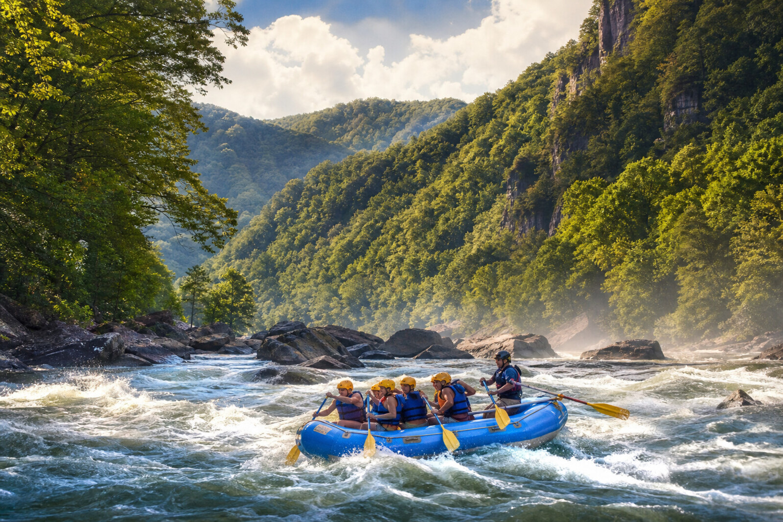 Rafting on the New River below the gorge