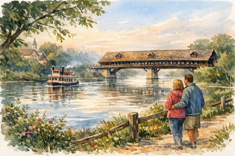 Cass River boat in Frankenmuth