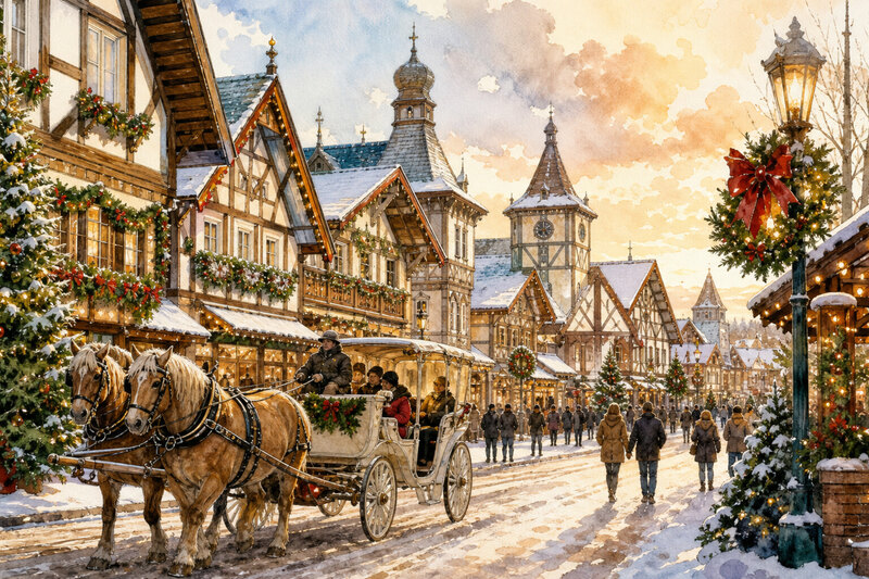 Christmas lights in Frankenmuth
