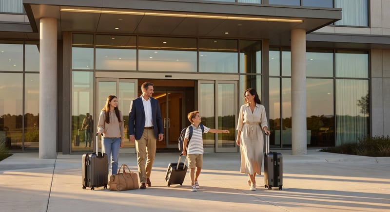 Frisco hotel arrival for a family trip