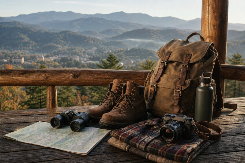 Smokies weekend gear packed for Gatlinburg