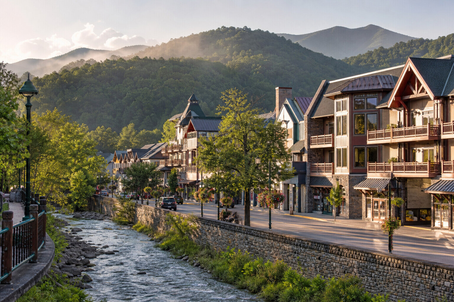 Gatlinburg weekend scene