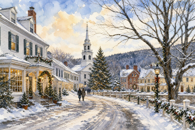 Quiet Grafton Vermont village lodging scene