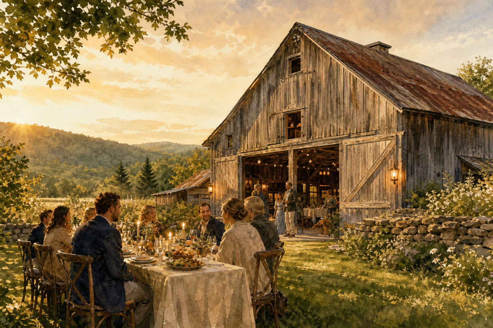 Cozy dinner near Grafton Vermont