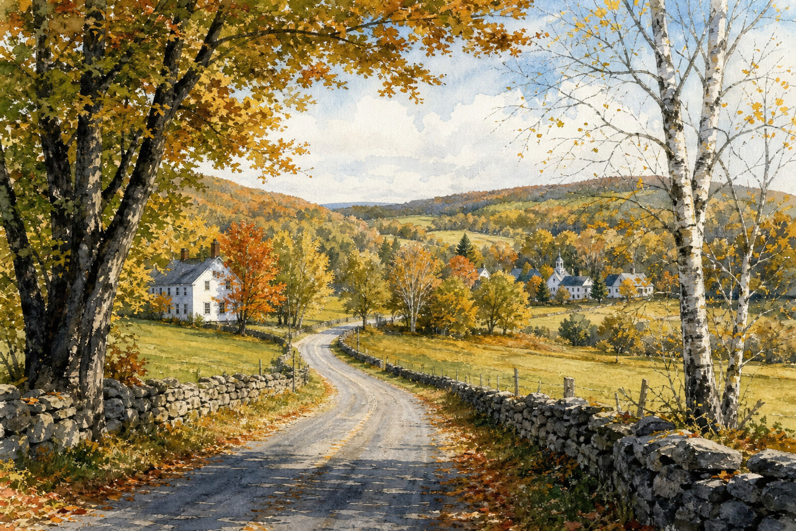 Country road toward Grafton Vermont
