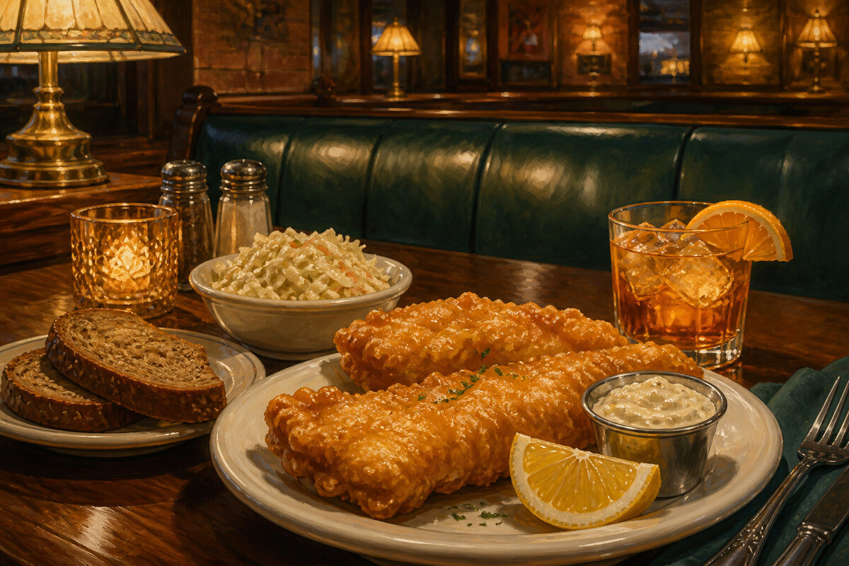 Wisconsin Friday fish fry table