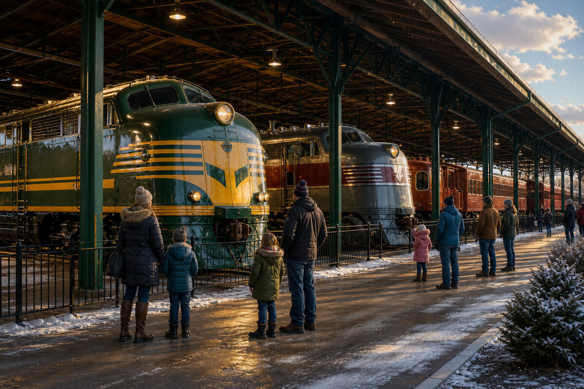 Historic locomotives at the National Railroad Museum