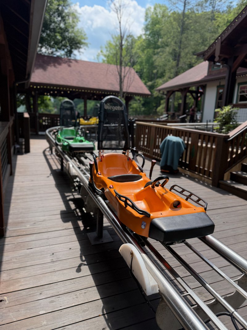 Georgia Mountain Coaster ride car in Helen Georgia