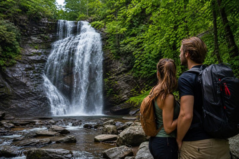 Waterfall trail near Helen Georgia