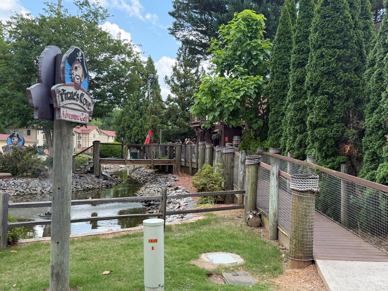 Pirate themed mini golf entrance in Helen Georgia
