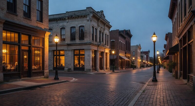 Downtown Hot Springs restaurant evening