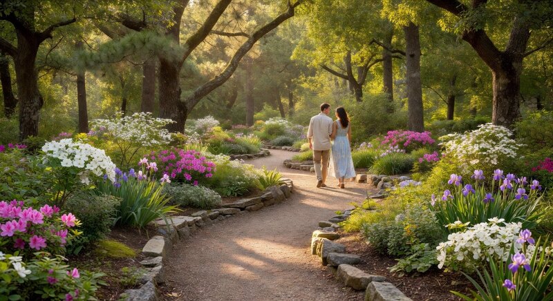 Garvan Woodland Gardens path in Hot Springs