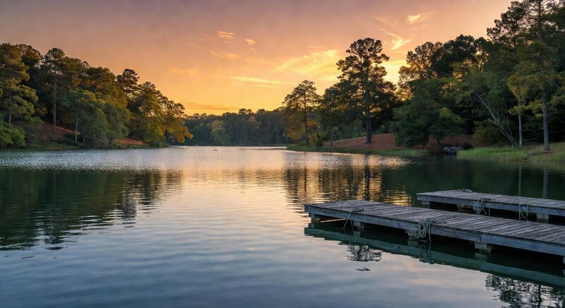 Lake Hamilton sunset near Hot Springs