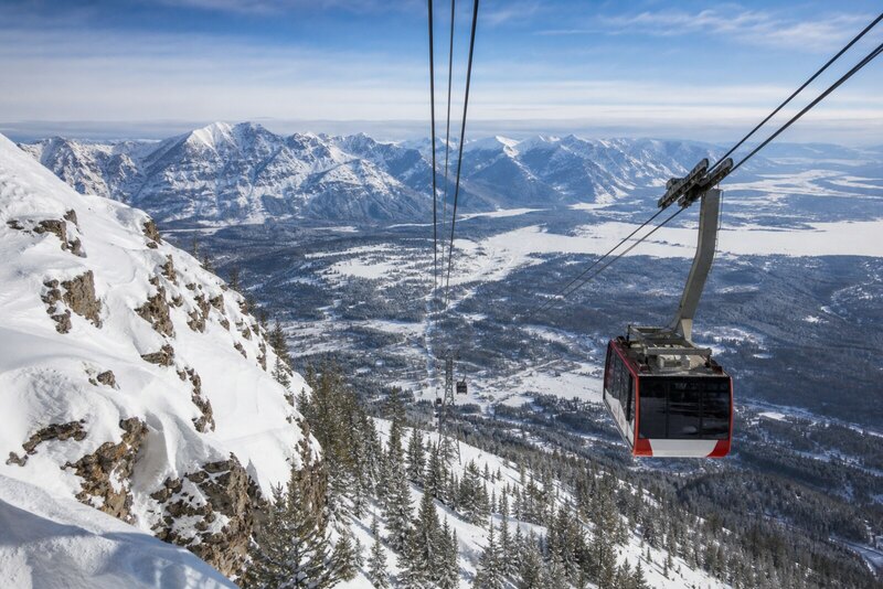Jackson Hole Mountain Resort above Teton Village