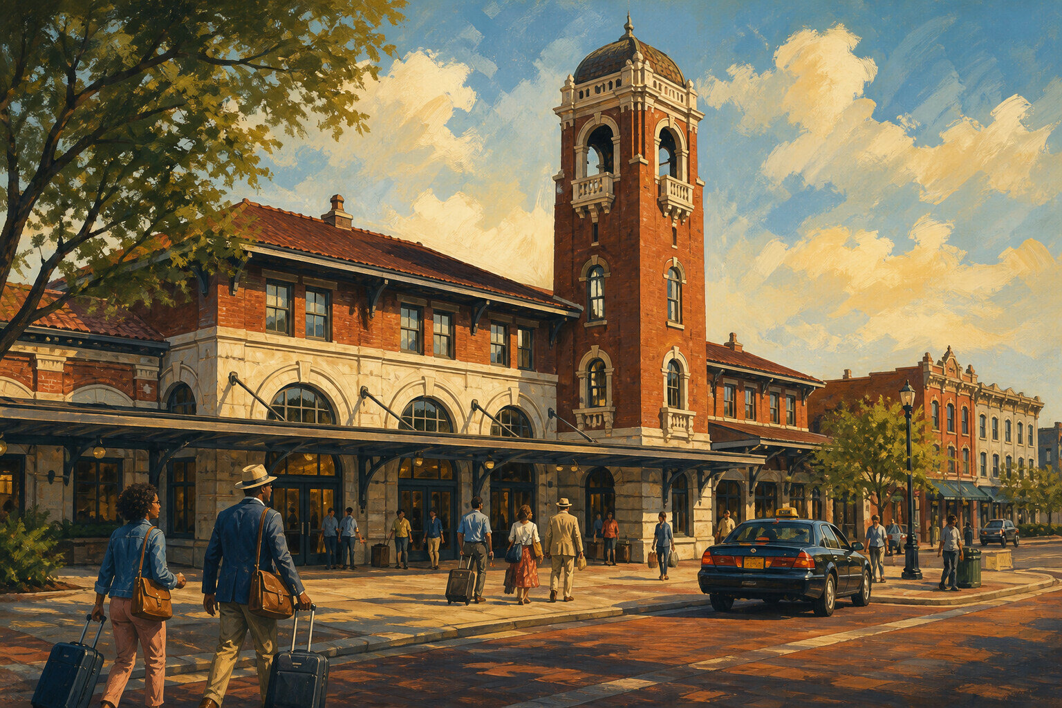 Jackson Union Station and rail platforms