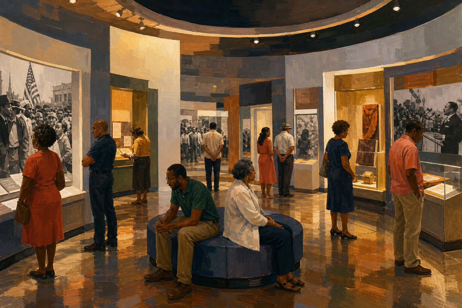 Galleries inside the Mississippi Civil Rights Museum