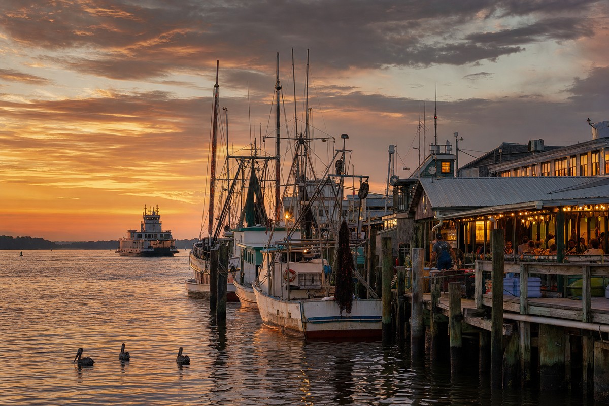Shrimp boats on the Mayport working waterfront