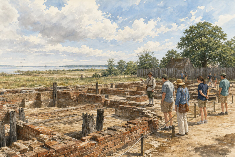 Historic Jamestowne near Jamestown, Virginia