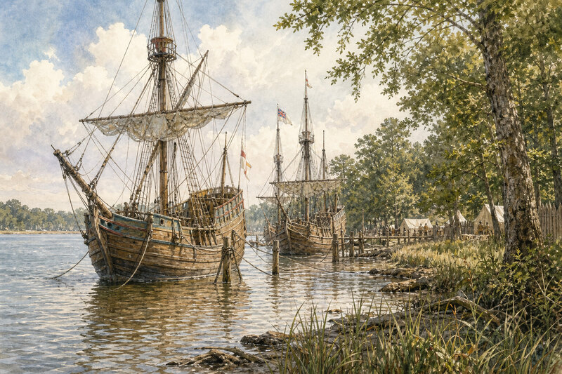 Replica ships at Jamestown Settlement
