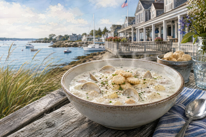 Maine clam chowder