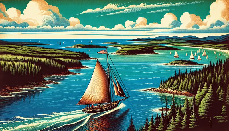 Sailing near Kennebunkport