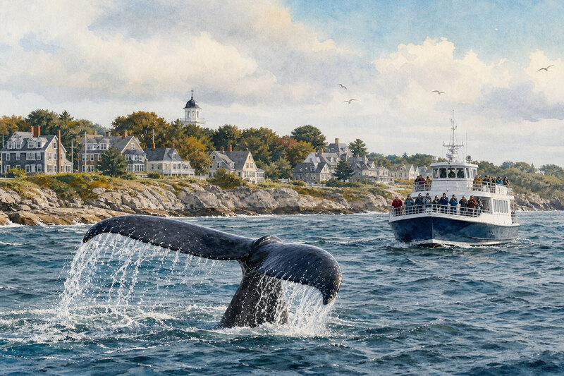 Whale watching off Kennebunkport