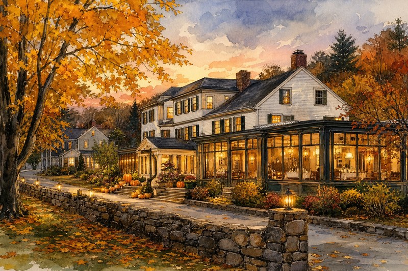 Kent inn evening watercolor
