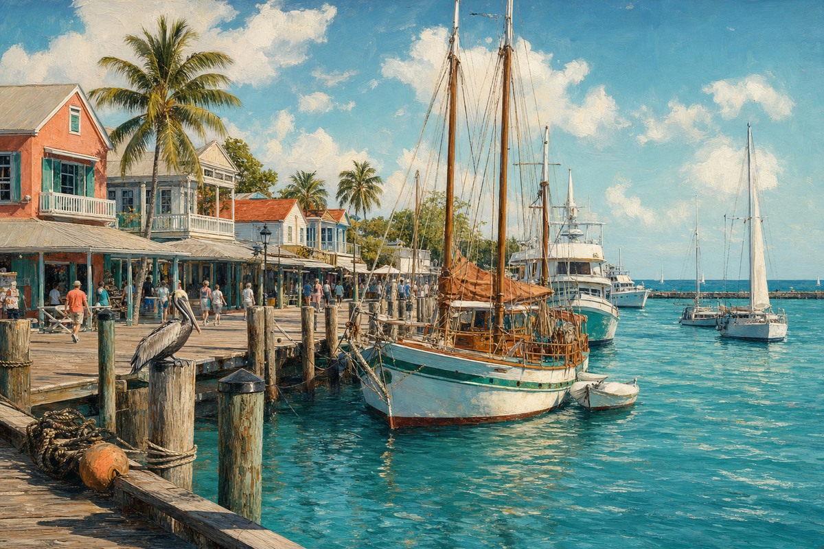 Key West Historic Seaport near the walkable Old Town center