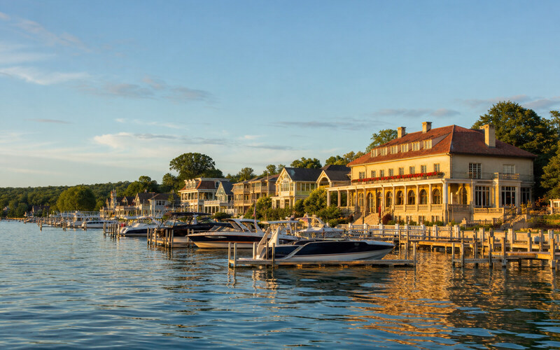 Lake Geneva weekend scene