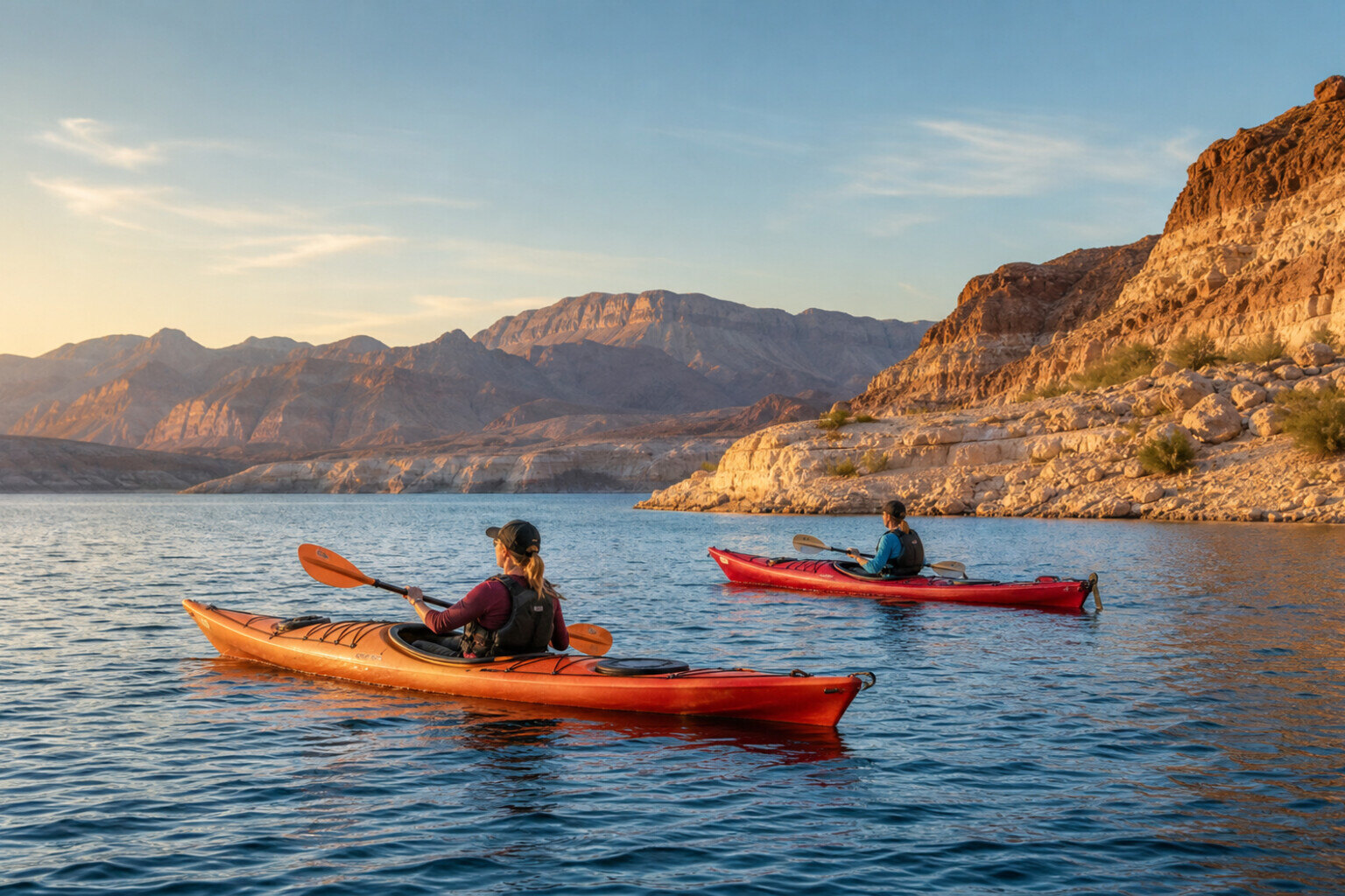 Lake Mead weekend scene