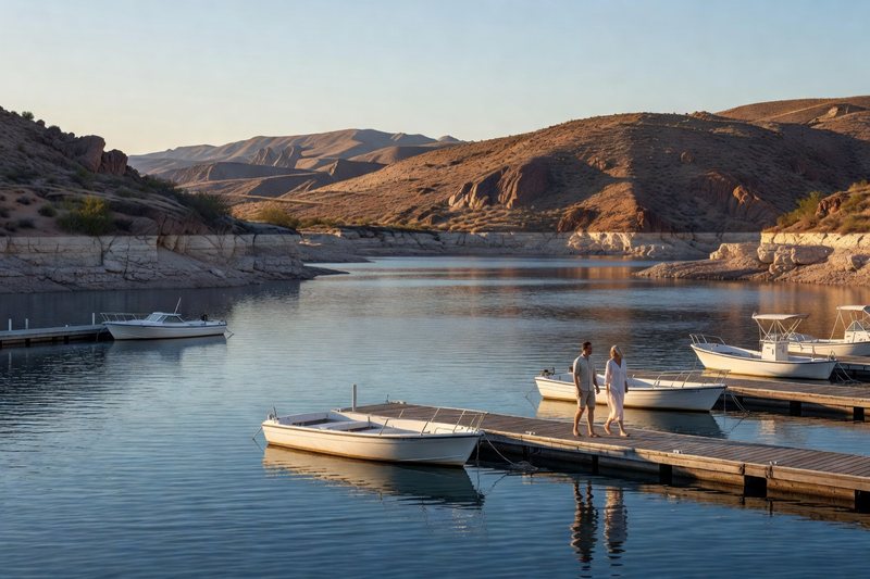 Lake Mead marina cove near Boulder City