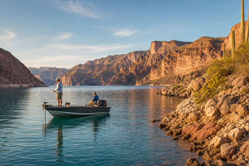 Fishing gear on a Lake Mead shoreline
