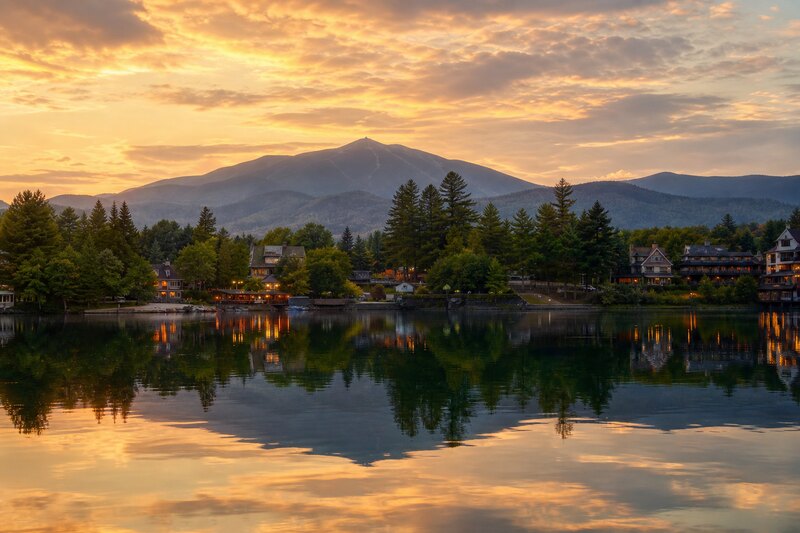 Lake Placid weekend scene