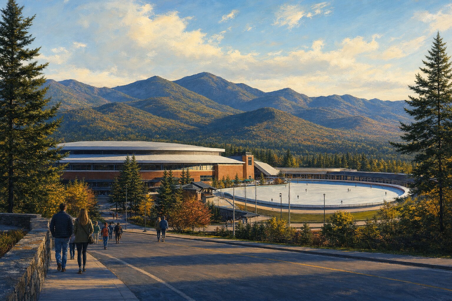 Lake Placid weekend scene