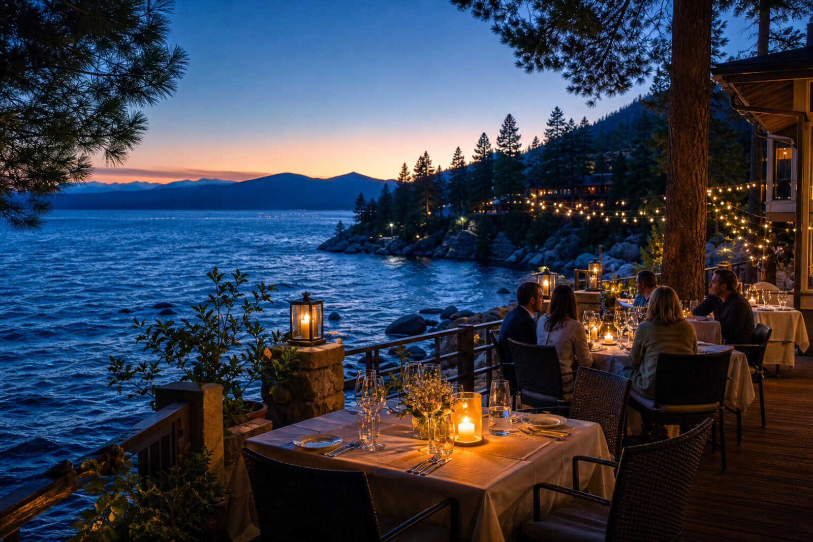 Plan one lake-view dinner and keep the rest easy.