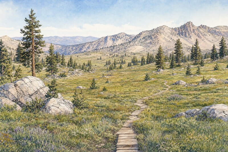 High-country meadow trail in the Mt. Rose corridor