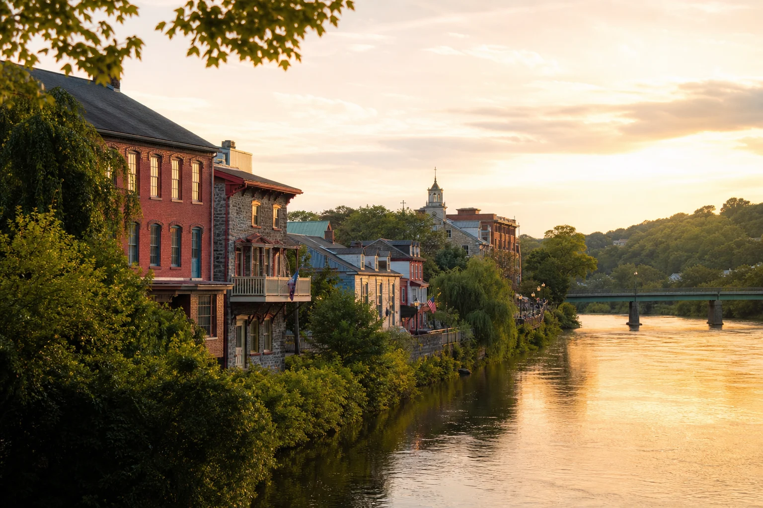 Lambertville weekend scene