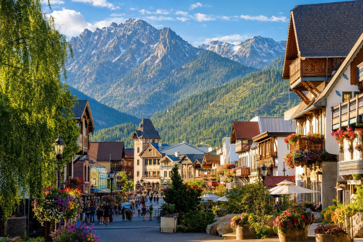 Leavenworth weekend scene