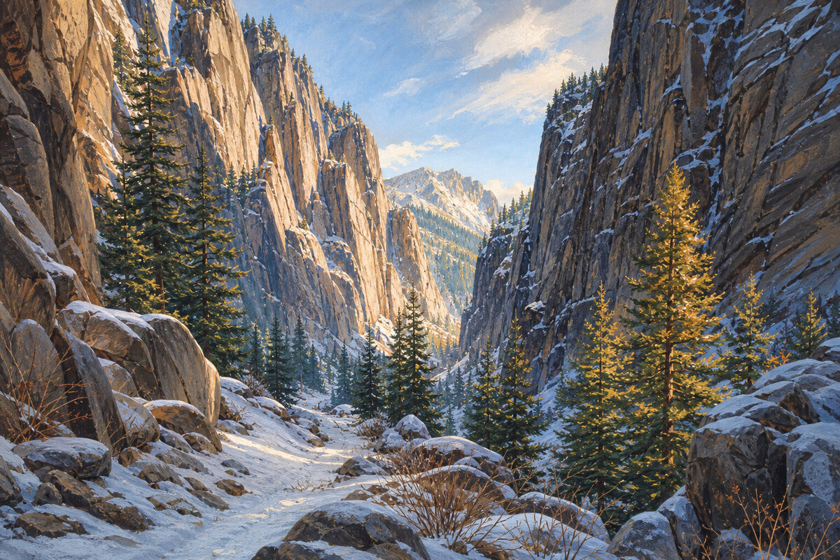 Icicle Canyon scenery near Leavenworth in warmer weather