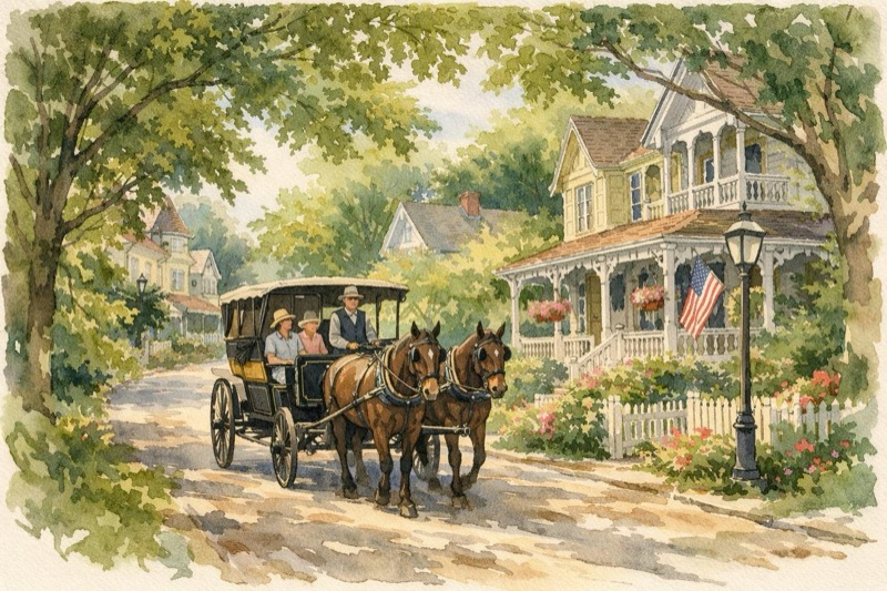 Horse carriage on Mackinac Island