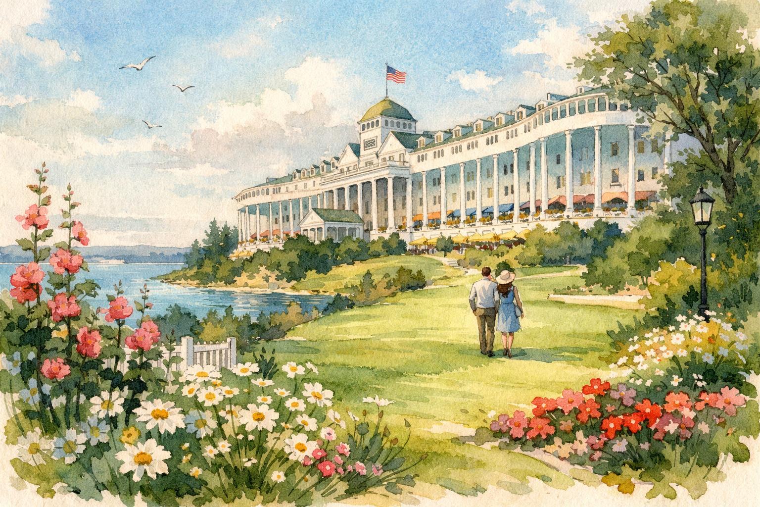 Grand Hotel lawn on Mackinac Island
